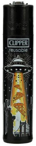 Clipper Feuerzeug Ufos 2v4 Ufo und Pizza Clipper Feuerzeug Ufos 2v4 Ufo und Pizza