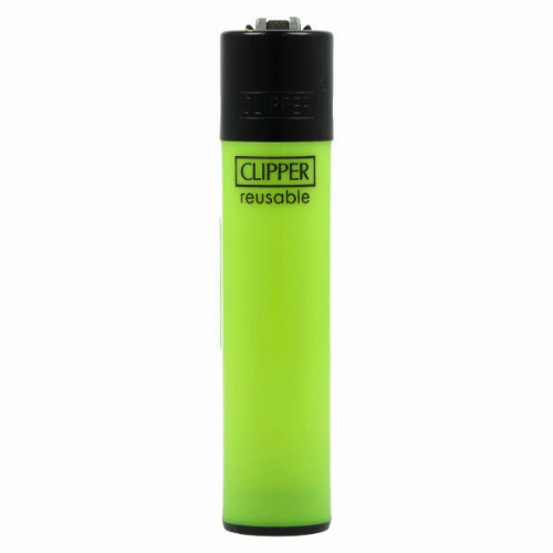 Clipper Feuerzeug Uni Solid Branded Grün mit Schwarzer Kappe Clipper Feuerzeug Uni Solid Branded Grün mit Schwarzer Kappe
