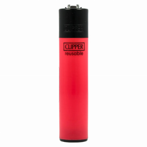 Clipper Feuerzeug Uni Solid Branded Pink mit Schwarzer Kappe Clipper Feuerzeug Uni Solid Branded Pink mit Schwarzer Kappe