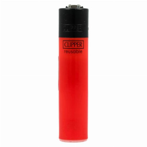 Clipper Feuerzeug Uni Solid Branded Rot mit Schwarzer Kappe Clipper Feuerzeug Uni Solid Branded Rot mit Schwarzer Kappe