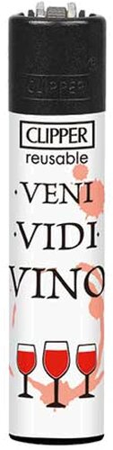 Clipper Feuerzeug Vino 1v4 VENI VIDI VINO Clipper Feuerzeug Vino 1v4 VENI VIDI VINO