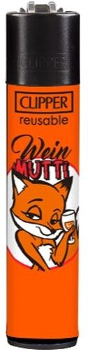 Clipper Feuerzeug Waldtiere 4v4 WEIN MUTTI