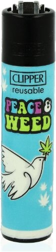 Clipper Feuerzeug Weed Slogan 11 -  2v4 PEACE & WEED Clipper Feuerzeug Weed Slogan 11 -  2v4 PEACE & WEED