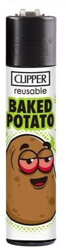 Clipper Feuerzeug Weed Slogan 12 3v4 BAKED POTATO Clipper Feuerzeug Weed Slogan 12 3v4 BAKED POTATO