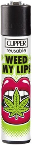 Clipper Feuerzeug Weed Slogan 12 4v4 WEED MY LIPS Clipper Feuerzeug Weed Slogan 12 4v4 WEED MY LIPS