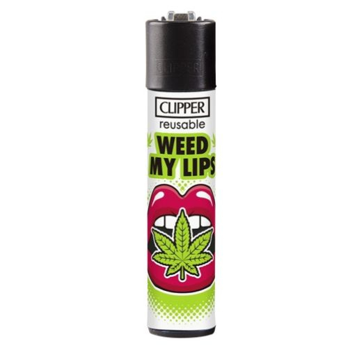 Clipper Feuerzeug Weed Slogan 12 4v4 WEED MY LIPS Clipper Feuerzeug Weed Slogan 12 4v4 WEED MY LIPS