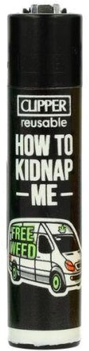 Clipper Feuerzeug Weed Slogan 14 3v4 HOW TO KIDNAP-ME- FREE WEED