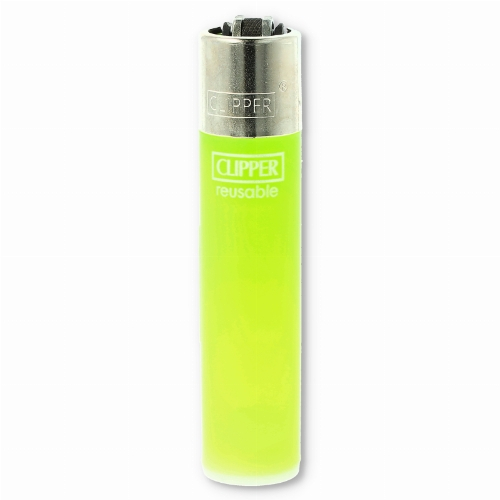 Clipper Solid Branded Transparent-Gelb mit Silber-Kappe Clipper Solid Branded Transparent-Gelb mit Silber-Kappe