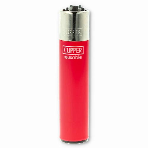 Clipper Solid Branded Transparent-Pink mit Silber-Kappe Clipper Solid Branded Transparent-Pink mit Silber-Kappe