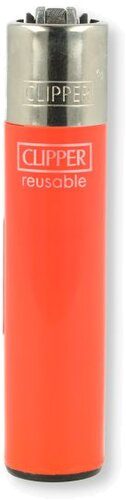 Clipper Solid Branded Tranaparent-Orange mit Silber-Kappe