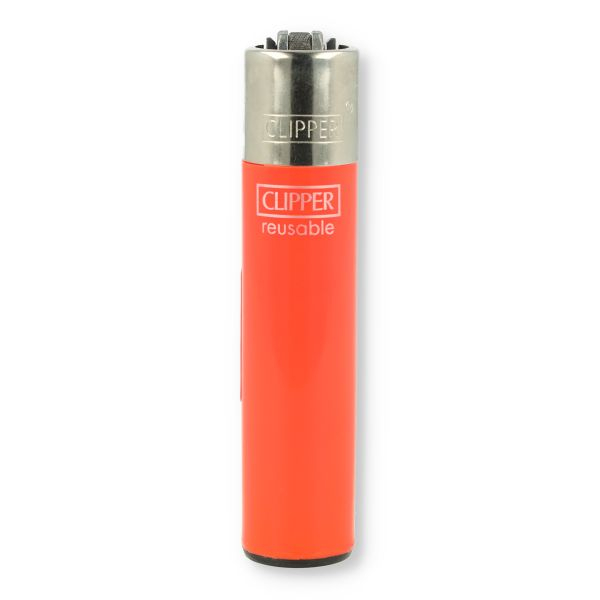 Clipper Solid Branded Tranaparent-Orange mit Silber-Kappe
