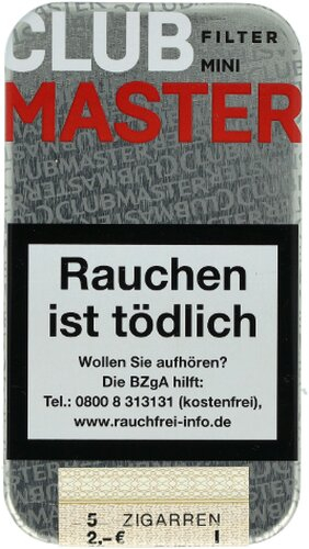 Clubmaster Mini Filter Zigarillos Red 5Stk. Clubmaster Mini Filter Zigarillos Red 5Stk.