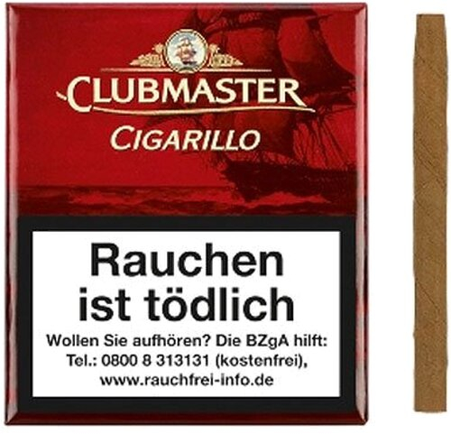 Clubmaster Zigarillos No 292 Red ohne Filter Clubmaster Zigarillos No 292 Red ohne Filter