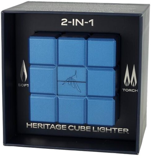 Colibri Tischfeuerzeug Heritage Cube Blau