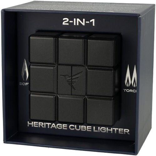 Colibri Tischfeuerzeug Heritage Cube Schwarz