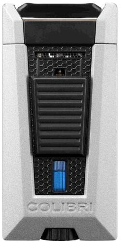 Colibri Zigarren-Feuerzeug Stealth II Silber/Schwarz Laser Jetflame 3-flammig Colibri Zigarren-Feuerzeug Stealth II Silber/Schwarz Laser Jetflame 3-flammig