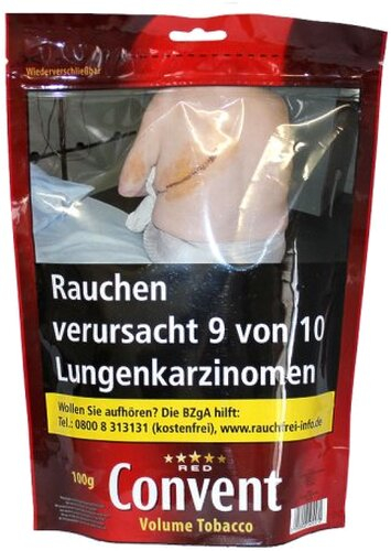 Convent Red Volumen Tabak 100g Zip-Beutel