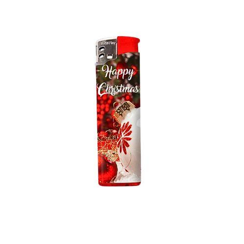 Cool Christmas Feuerzeug Weihnachtskugeln rot