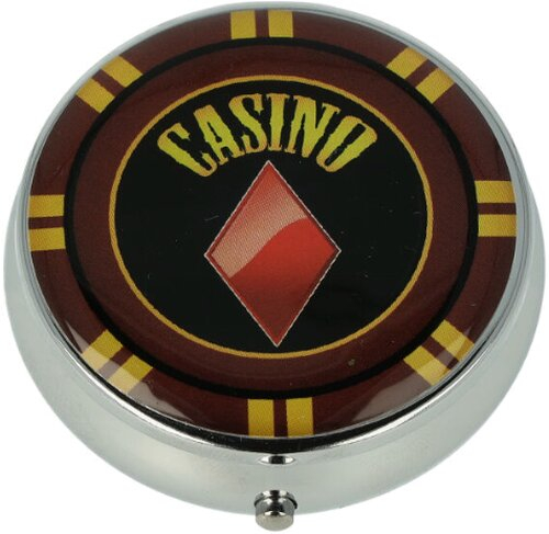 Cool Taschenaschenbecher Casino Karo Rot Rund
