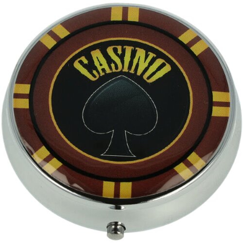 Cool Taschenaschenbecher Casino Pik Schwarz Rund