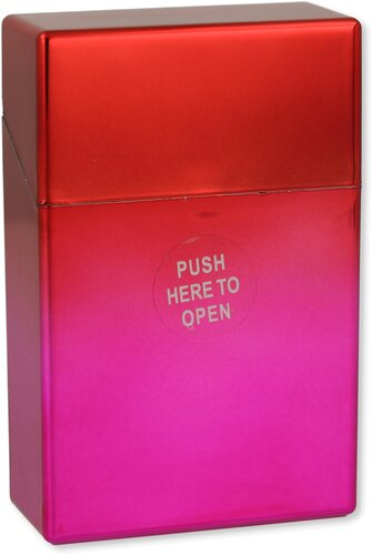 Cool Zigarettenbox für ca. 20 Stück Rainbow Rot-Lila