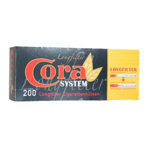Cora System Longfillerfilter Zigarettenhülsen 200 Stück Cora System Longfillerfilter Zigarettenhülsen 200 Stück