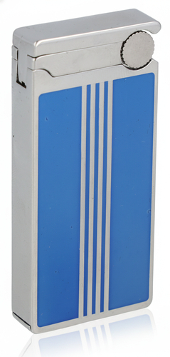 Cozy Feuerzeug 1er Jet-Flame Chrom Blau