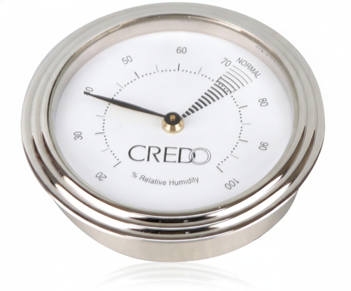 Credo Hygrometer Ø55mm mit Magnet Silber