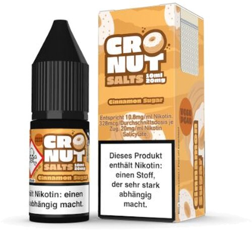 CRONUT Salts Cinnamon Sugar 20mg Nicsalt Liquid CRONUT Salts Cinnamon Sugar 20mg Nicsalt Liquid