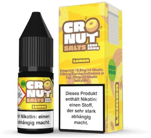 CRONUT Salts Lemon 20mg Nicsalt Liquid CRONUT Salts Lemon 20mg Nicsalt Liquid