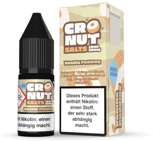 CRONUT Salts Vanilla Pudding 20mg Nicsalt Liquid CRONUT Salts Vanilla Pudding 20mg Nicsalt Liquid