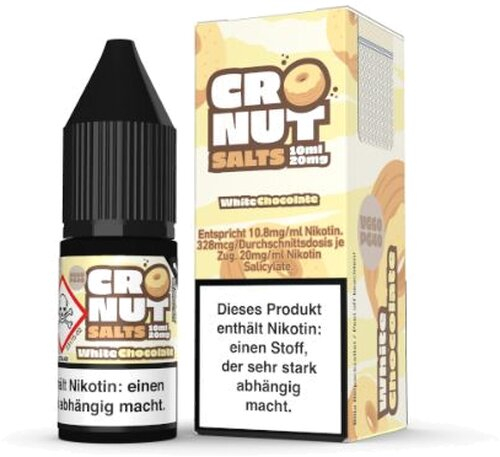 CRONUT Salts White Chocolate 20mg Nicsalt Liquid CRONUT Salts White Chocolate 20mg Nicsalt Liquid