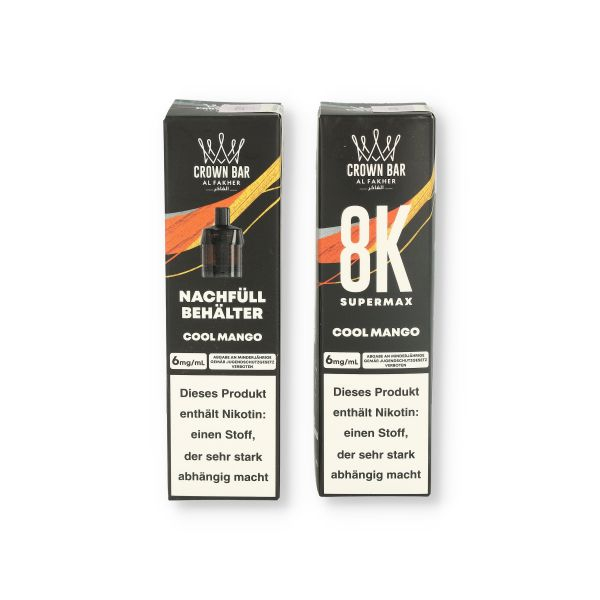 Crown Bar Al Fakher 8K Supermax Cool Mango 10ml 6mg Crown Bar Al Fakher 8K Supermax Cool Mango 10ml 6mg