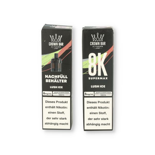 Crown Bar Al Fakher 8K Supermax Lush Ice 10ml 6mg Crown Bar Al Fakher 8K Supermax Lush Ice 10ml 6mg