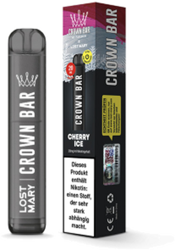 Crown Bar by Al Fakher X Lost Mary Cherry Ice Einweg E-Zigarette 20mg
