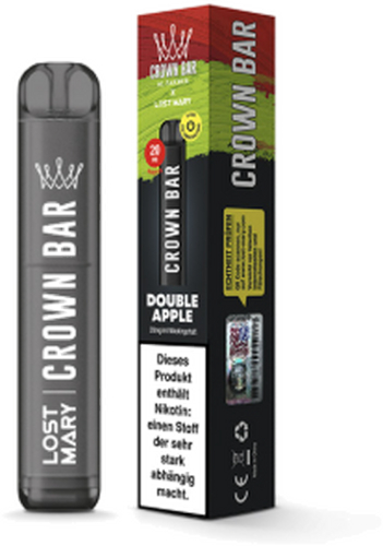 Crown Bar by Al Fakher X Lost Mary Double Apple Einweg E-Zigarette 20mg