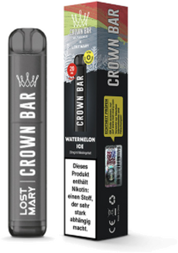 Crown Bar by Al Fakher X Lost Mary Watermelon Ice Einweg E-Zigarette 20mg