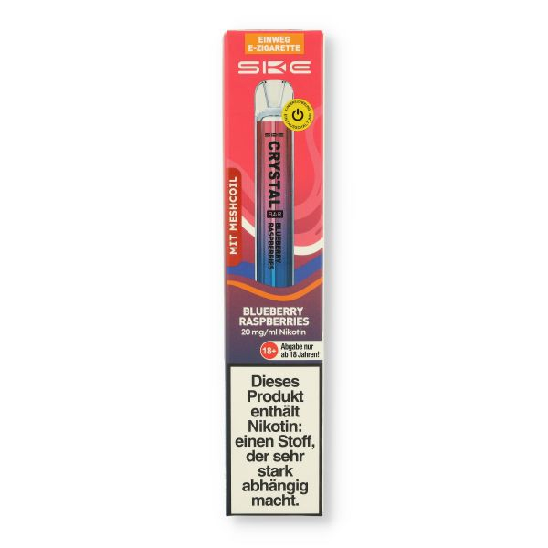 SKE Crystal Bar Blueberry Raspberries Einweg E-Zigarette 20mg