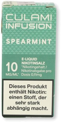 Culami Infusion Nikotinsalzliquid Spearmint 10mg Culami Infusion Nikotinsalzliquid Spearmint 10mg