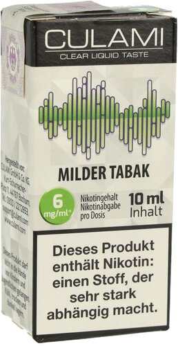Culami Liquid Dezenter Tabak 6mg Culami Liquid Dezenter Tabak 6mg
