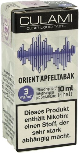 Culami Liquid Orient Apfeltabak 3mg Culami Liquid Orient Apfeltabak 3mg