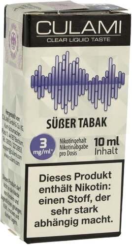 Culami Liquid Süßer Tabak 3mg Culami Liquid Süßer Tabak 3mg