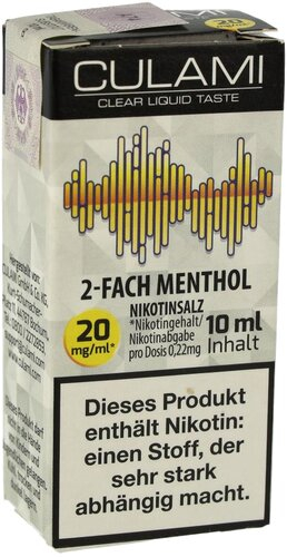 Culami Nikotinsalzliquid 2-Fach Menthol 20mg Culami Nikotinsalzliquid 2-Fach Menthol 20mg