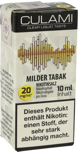 Culami Nikotinsalzliquid Dezenter Tabak 20mg