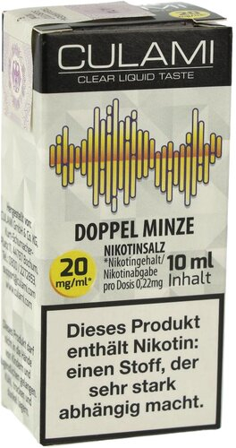 Culami Nikotinsalzliquid Doppel Minze 20mg Culami Nikotinsalzliquid Doppel Minze 20mg
