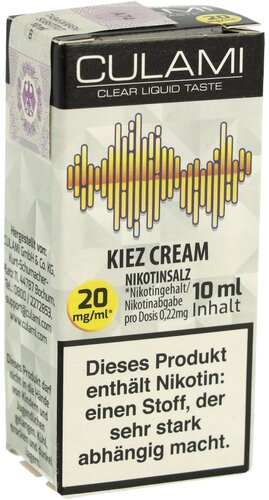 Culami Nikotinsalzliquid Kiez Cream 20mg Culami Nikotinsalzliquid Kiez Cream 20mg