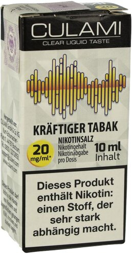 Culami Nikotinsalzliquid Kräftiger Tabak 20mg