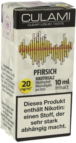 Culami Nikotinsalzliquid Pfirsich 20mg Culami Nikotinsalzliquid Pfirsich 20mg