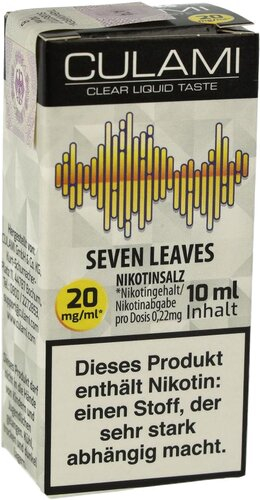 Culami Nikotinsalzliquid Seven Leaves 20mg Culami Nikotinsalzliquid Seven Leaves 20mg