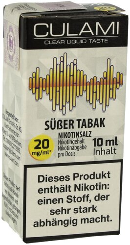 Culami Nikotinsalzliquid Süßer Tabak 20mg